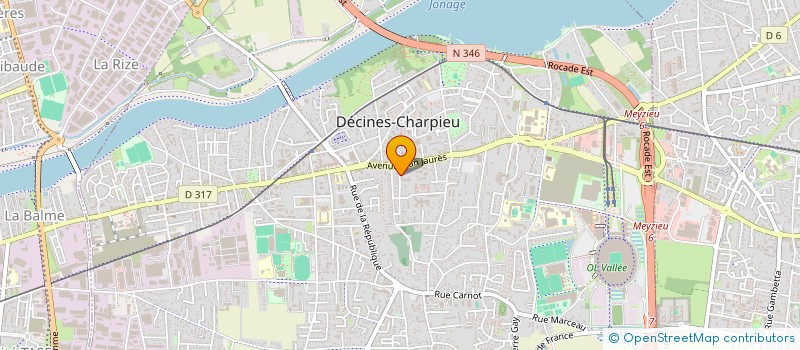 localisation de l'entreprise MADAME CLAUDINE BERNARD à DECINES-CHARPIEU