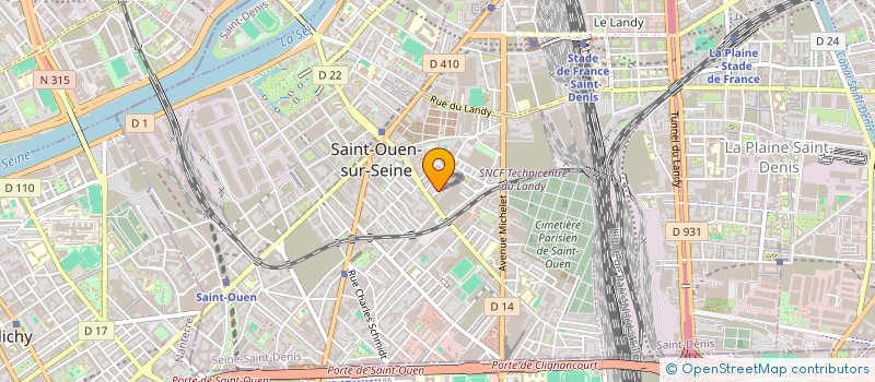 localisation de l'entreprise MADAME CLAUDINE BERRY à SAINT-OUEN-SUR-SEINE
