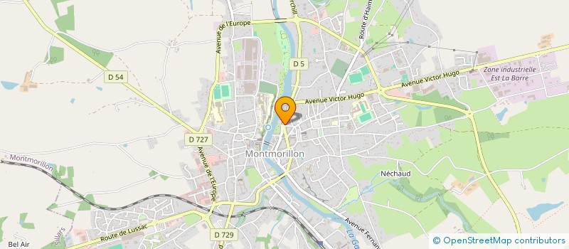 localisation de l'entreprise MADAME CLAUDINE BLANCHARD à MONTMORILLON