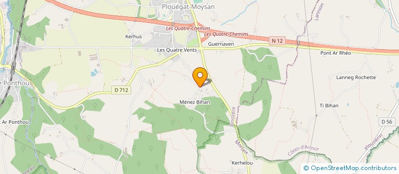 localisation de l'entreprise MADAME CLAUDINE BODEN  PLOUEGAT-MOYSAN