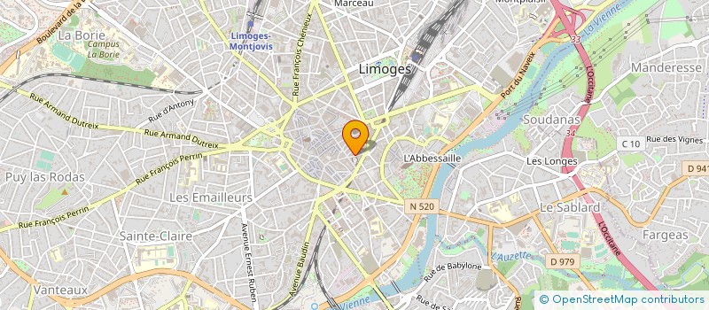 localisation de l'entreprise MADAME CLAUDINE BONNEFOY à LIMOGES
