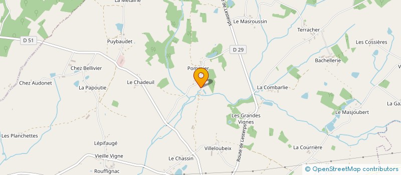 localisation de l'entreprise MADAME CLAUDINE BONNET à SAULGOND