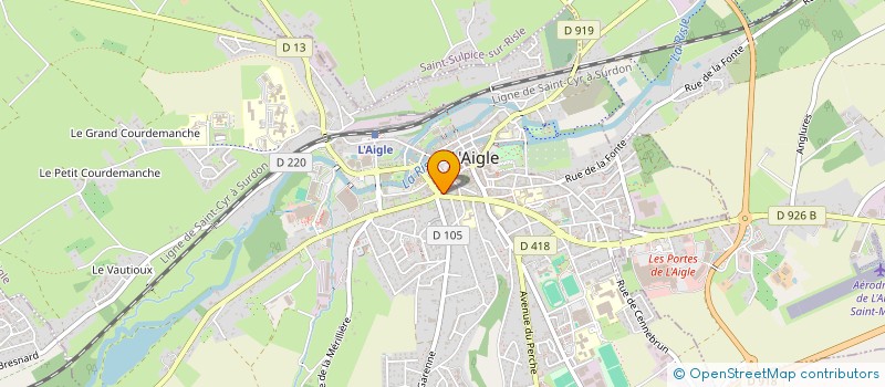 localisation de l'entreprise MADAME CLAUDINE BONNEVILLE à L'AIGLE