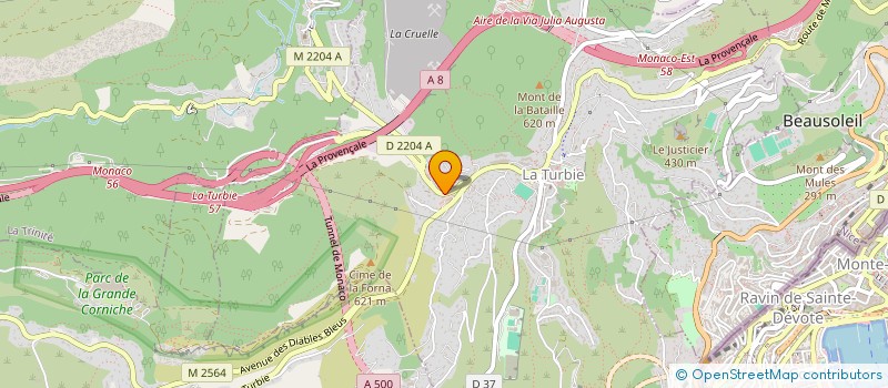 localisation de l'entreprise MADAME CLAUDINE BOUDEVILLE à LA TURBIE