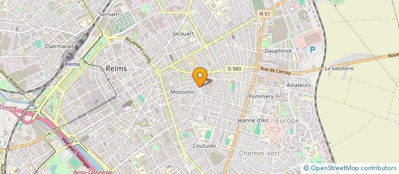 localisation de l'entreprise MADAME CLAUDINE BOUJU à REIMS