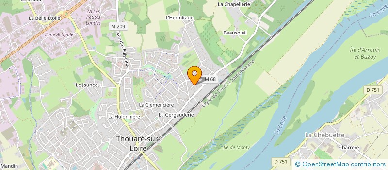 localisation de l'entreprise MADAME CLAUDINE BRAUD  THOUARE-SUR-LOIRE