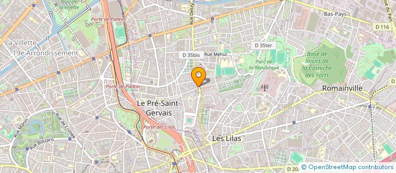 localisation de l'entreprise MADAME CLAUDINE BREISTROFFER  PANTIN