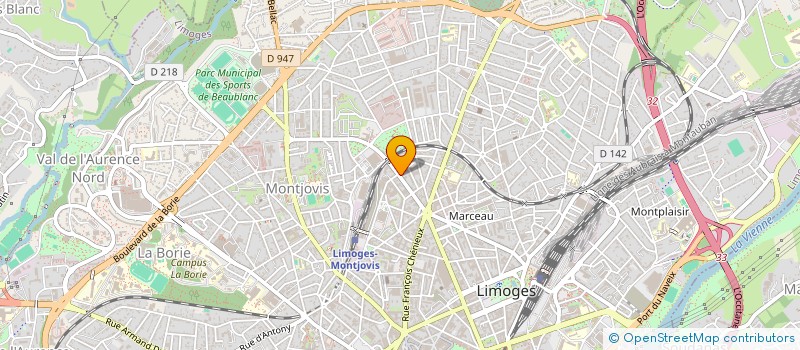 localisation de l'entreprise MADAME CLAUDINE BROTREAUD à LIMOGES