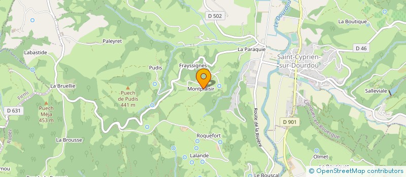 localisation de l'entreprise MADAME CLAUDINE CABROLIER à CONQUES-EN-ROUERGUE