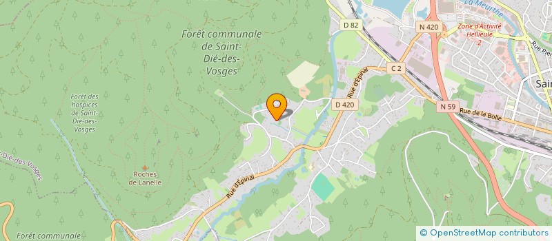 localisation de l'entreprise MADAME CLAUDINE CAEL à SAINT-DIE-DES-VOSGES