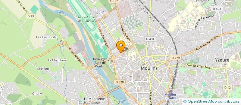 localisation de l'entreprise MADAME CLAUDINE CAHOREAU  MOULINS