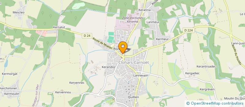 localisation de l'entreprise MADAME CLAUDINE CARIOU  CLOHARS-CARNOET