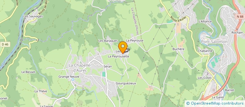 localisation de l'entreprise MADAME CLAUDINE CASY à LA CHAPELLE-D'AUREC