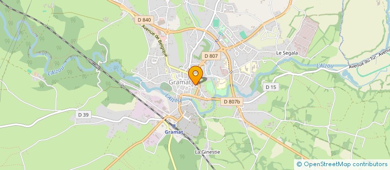 localisation de l'entreprise MADAME CLAUDINE CAUSSANEL à GRAMAT