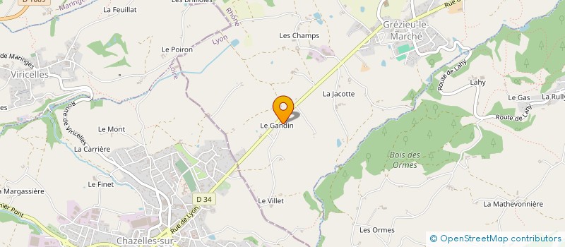 localisation de l'entreprise MADAME CLAUDINE CHANIN  GREZIEU-LE-MARCHE