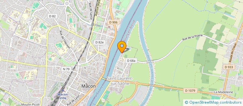 localisation de l'entreprise MADAME CLAUDINE CHRETIN  SAINT-LAURENT-SUR-SAONE