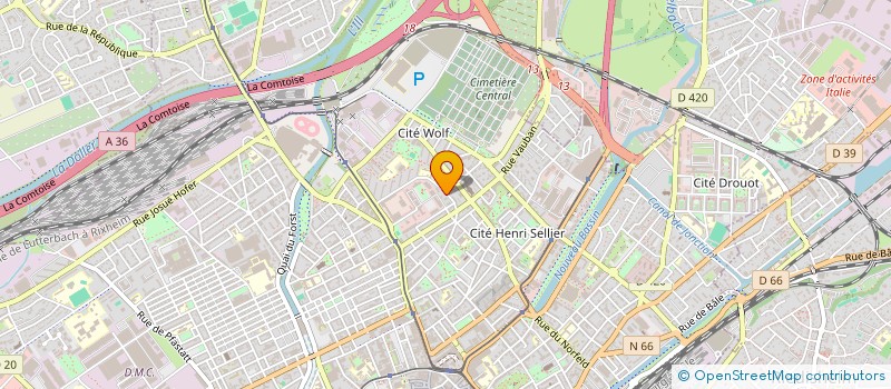 localisation de l'entreprise MADAME CLAUDINE COLLET  MULHOUSE