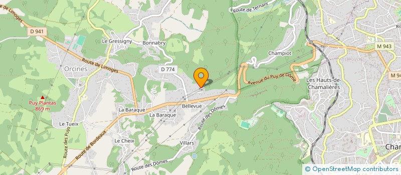 localisation de l'entreprise MADAME CLAUDINE CONDAT  ORCINES