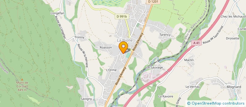 localisation de l'entreprise MADAME CLAUDINE CRENIER  LA BIOLLE