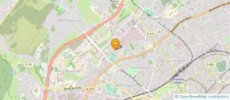 localisation de l'entreprise MADAME CLAUDINE DAN à BESANCON