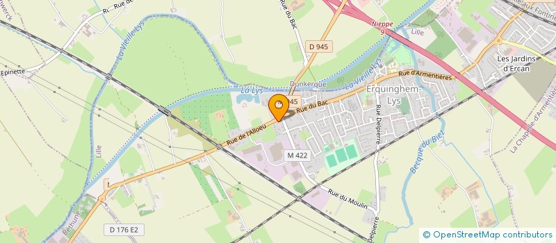 localisation de l'entreprise MADAME CLAUDINE DEBREUCK  ERQUINGHEM-LYS