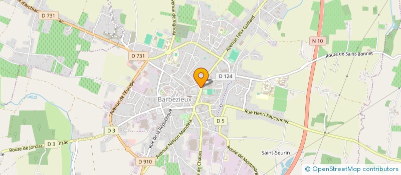 localisation de l'entreprise MADAME CLAUDINE DELINEAU  BARBEZIEUX-SAINT-HILAIRE