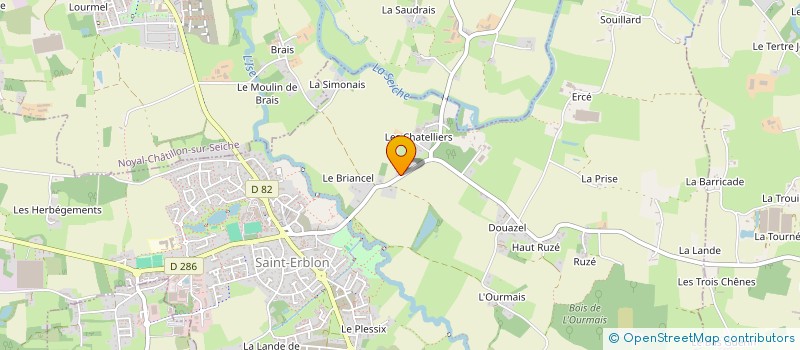 localisation de l'entreprise MADAME CLAUDINE DESBOIS  SAINT-ERBLON