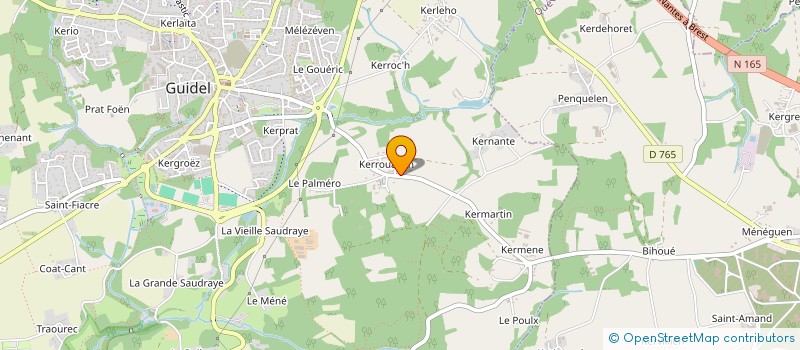 localisation de l'entreprise MADAME CLAUDINE DIEU à GUIDEL