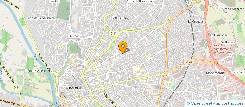 localisation de l'entreprise MADAME CLAUDINE DUBOIS  BEZIERS