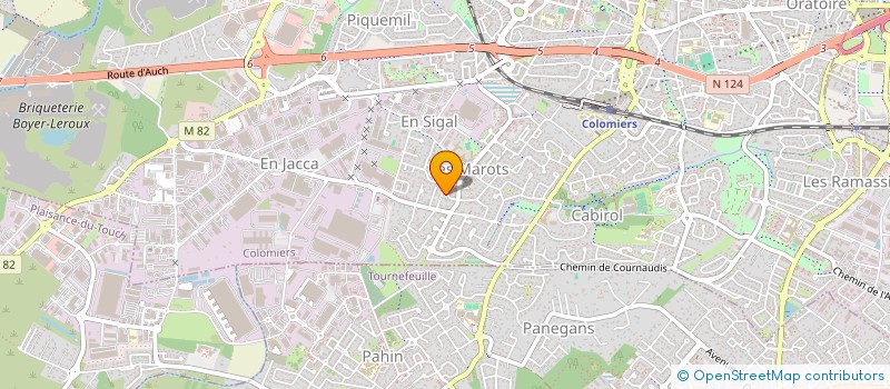 localisation de l'entreprise MADAME CLAUDINE DULAC à COLOMIERS