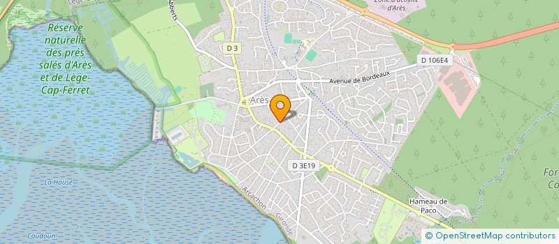 localisation de l'entreprise MADAME CLAUDINE DUPONT à ARES