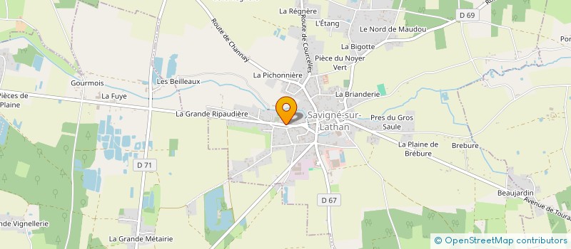 localisation de l'entreprise MADAME CLAUDINE DUVAL à SAVIGNE-SUR-LATHAN