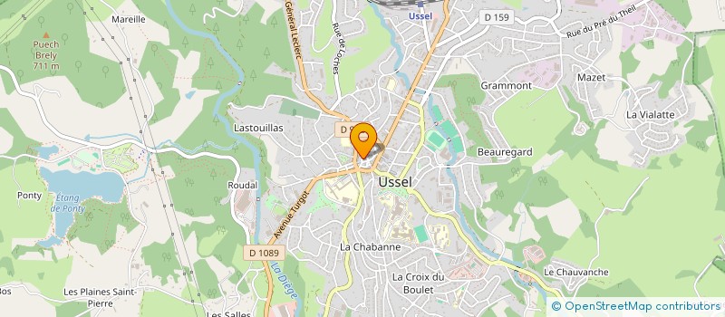 localisation de l'entreprise MADAME CLAUDINE EYROLLES à USSEL