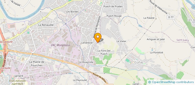 localisation de l'entreprise MADAME CLAUDINE FABRE  CUNAC