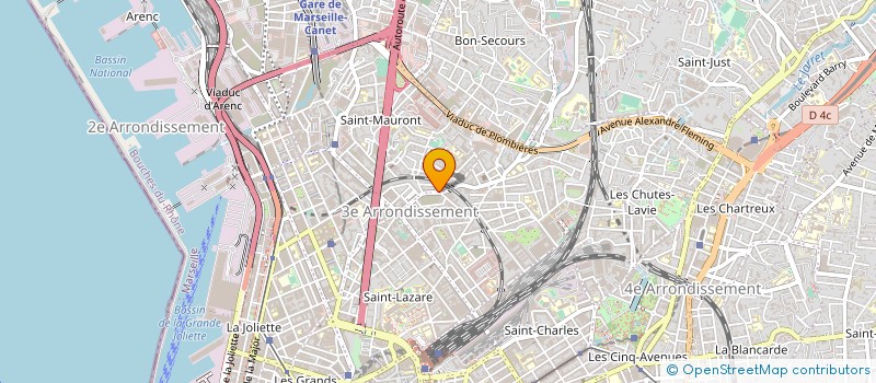 localisation de l'entreprise MADAME CLAUDINE FALZOI à MARSEILLE