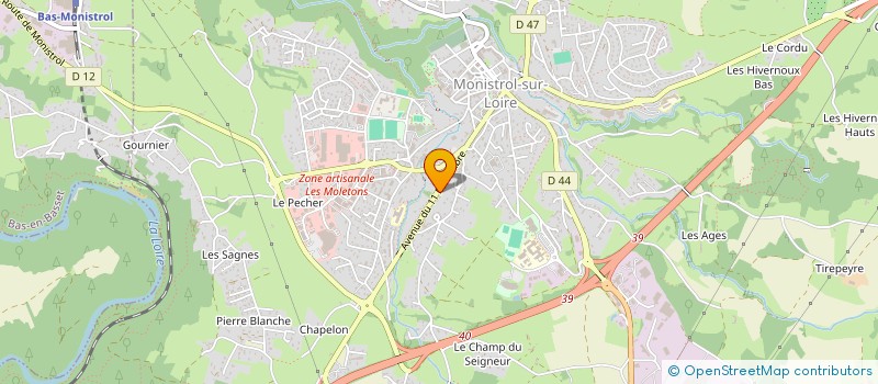 localisation de l'entreprise MADAME CLAUDINE FAVERJON  MONISTROL-SUR-LOIRE