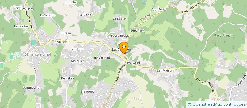 localisation de l'entreprise MADAME CLAUDINE FERRIER  CHAMPCEVINEL