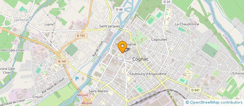 localisation de l'entreprise MADAME CLAUDINE FLEURET à COGNAC