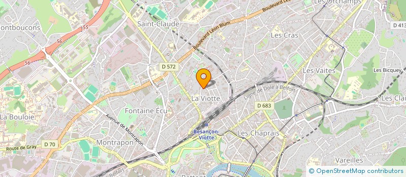 localisation de l'entreprise MADAME CLAUDINE FREQUELIN  BESANCON