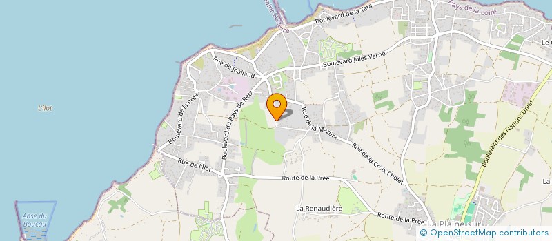 localisation de l'entreprise MADAME CLAUDINE GARNEAU à LA PLAINE-SUR-MER