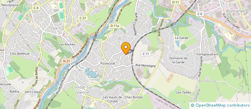 localisation de l'entreprise MADAME CLAUDINE GAUTIER à CONDAT-SUR-VIENNE