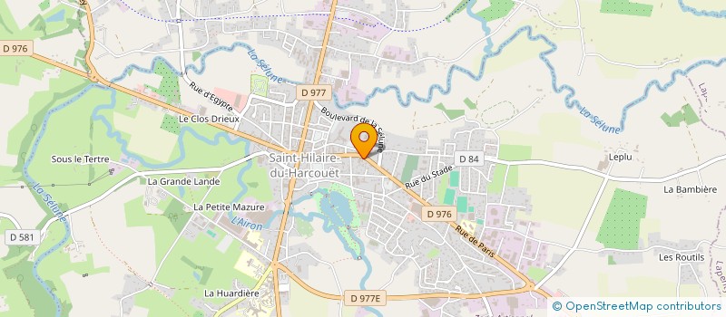 localisation de l'entreprise MADAME CLAUDINE GRANDJEAN  SAINT-HILAIRE-DU-HARCOUET