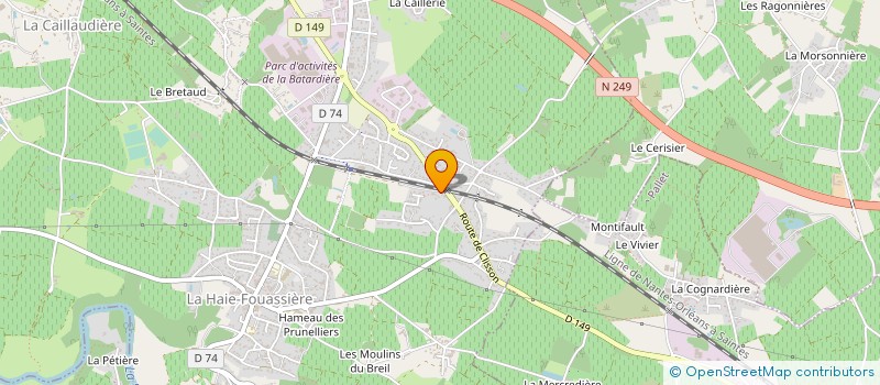 localisation de l'entreprise MADAME CLAUDINE GUENOT à LA HAIE-FOUASSIERE
