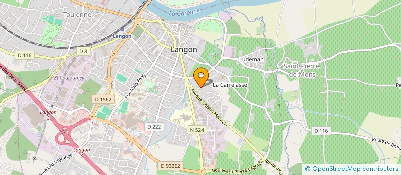 localisation de l'entreprise MADAME CLAUDINE GUICHENEY  LANGON