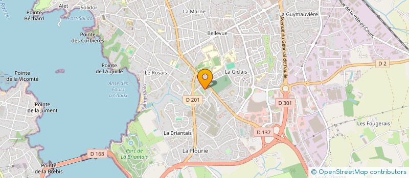 localisation de l'entreprise MADAME CLAUDINE HUET à SAINT-MALO