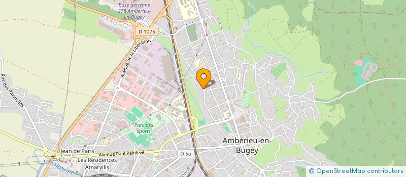 localisation de l'entreprise MADAME CLAUDINE HUGUET  AMBERIEU-EN-BUGEY