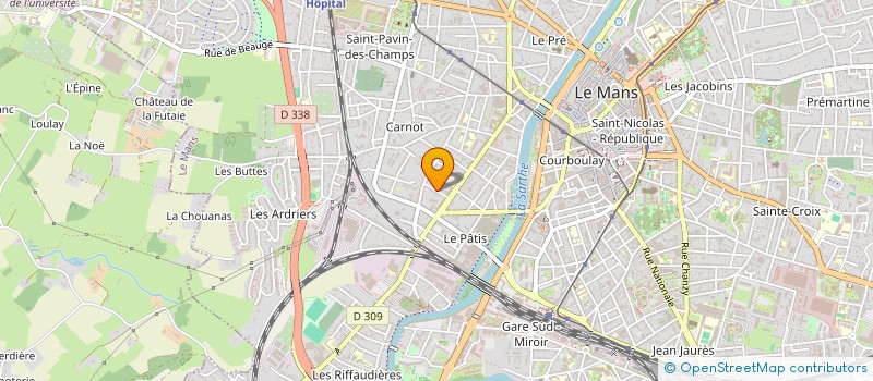 localisation de l'entreprise MADAME CLAUDINE JACQUEMINOT  LE MANS