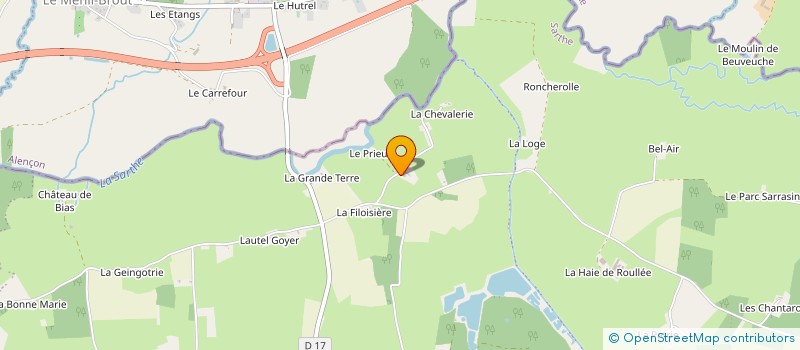 localisation de l'entreprise MADAME CLAUDINE JACQUIER à VILLENEUVE-EN-PERSEIGNE