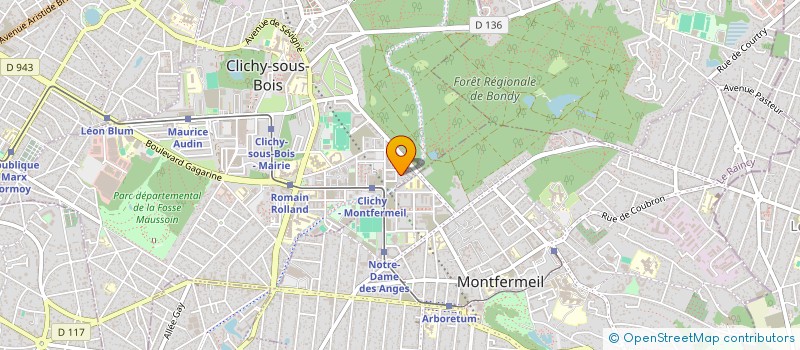 localisation de l'entreprise MADAME CLAUDINE JOUVENTIE à CLICHY-SOUS-BOIS