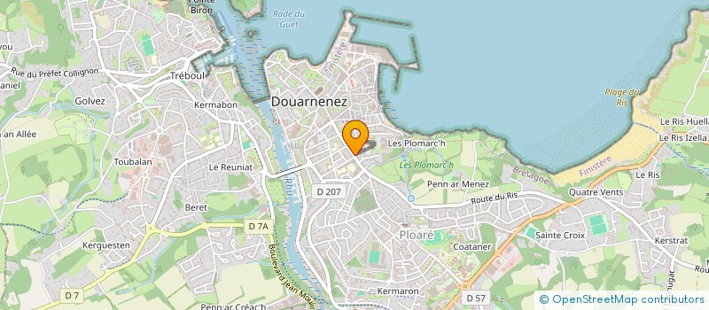 localisation de l'entreprise MADAME CLAUDINE JULIEN  DOUARNENEZ